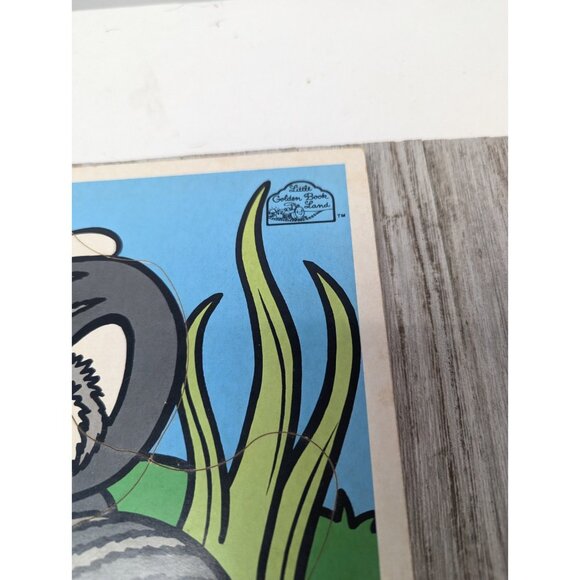 Vintage Playskool Wooden Puzzle Shy Little Kitten #2013 USA - 12 Pieces 1988 - Picture 3 of 7